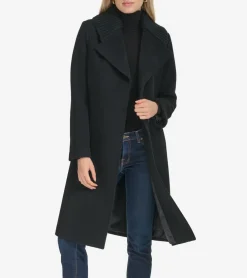 Cole Haan Wool Coats|Peacoats & Blazers*Women's Knit-Collar Coat Black