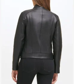 Cole Haan Leather & Suede Jackets|Outerwear*Women's Lambskin Leather Jacket Black