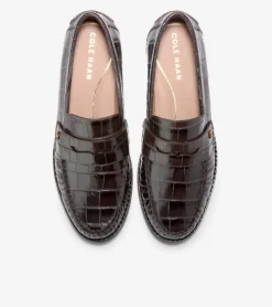 Cole Haan Dress Shoes|Loafers & Drivers*Women's Lux Pinch Penny Loafers ChocolateCrocPrint