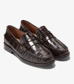 Cole Haan Dress Shoes|Loafers & Drivers*Women's Lux Pinch Penny Loafers ChocolateCrocPrint