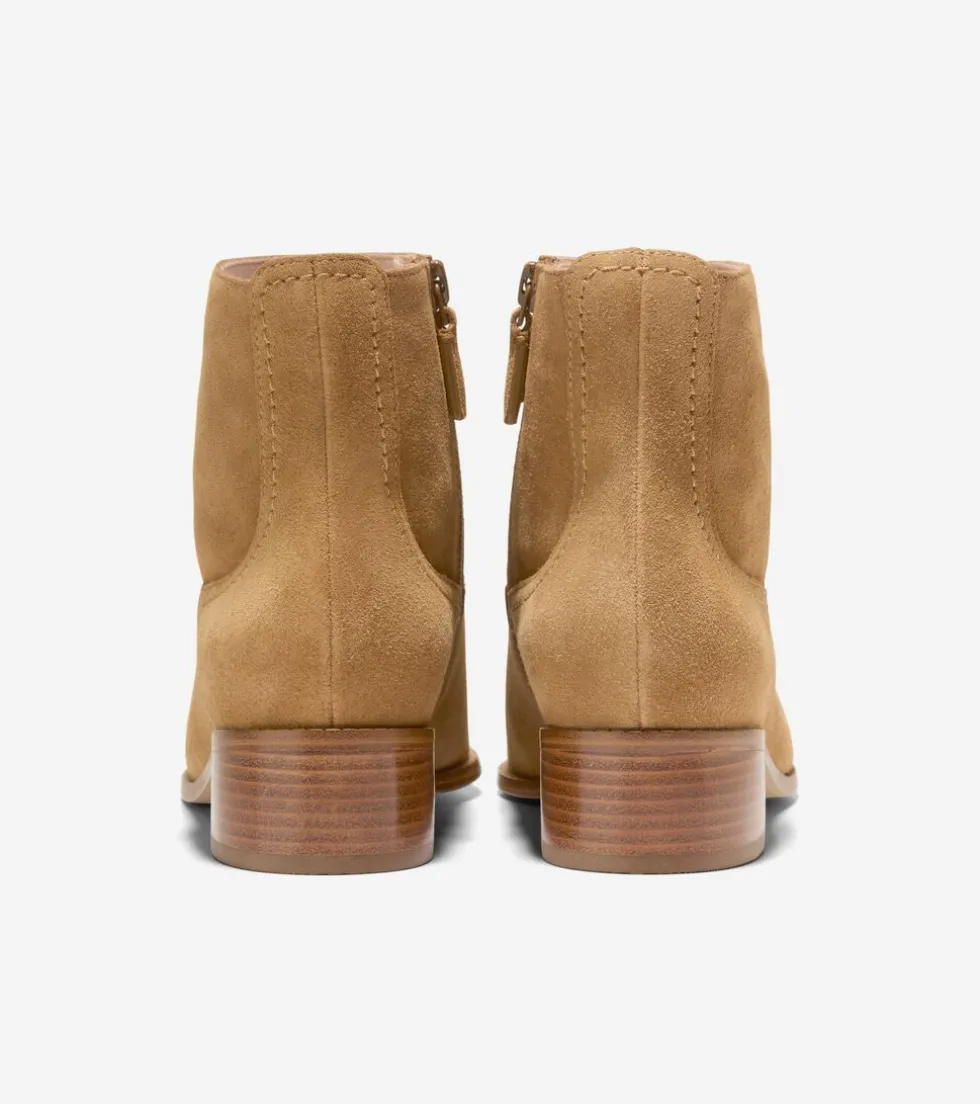Cole Haan Boots*Women's Naia Western Ankle Boots GoldenToffee