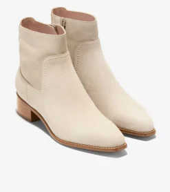 Cole Haan Boots*Women's Naia Western Ankle Boots Oat