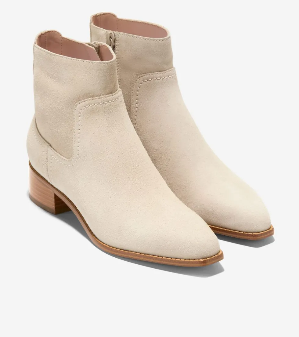 Cole Haan Boots*Women's Naia Western Ankle Boots Oat