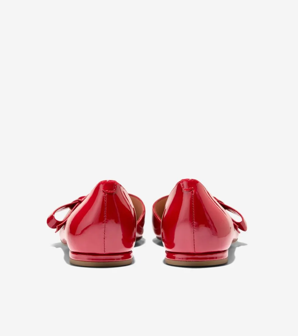 Cole Haan Dress Shoes|Flats & Ballets*Women's Noella Bow Skimmer Flats RioRedPatent