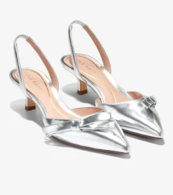 Cole Haan Dress Shoes|Heels & Pumps*Women's Noella Bow Slingback Pumps SilverSpecchio