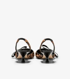 Cole Haan Dress Shoes|Heels & Pumps*Women's Noella Bow Slingback Pumps LeopardPrint