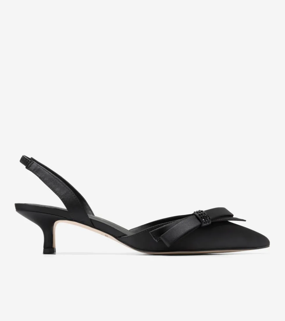 Cole Haan Dress Shoes|Heels & Pumps*Women's Noella Bow Slingback Pumps BlackCrystal