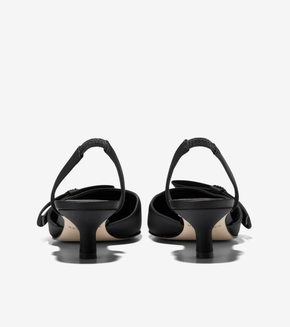 Cole Haan Dress Shoes|Heels & Pumps*Women's Noella Bow Slingback Pumps BlackCrystal