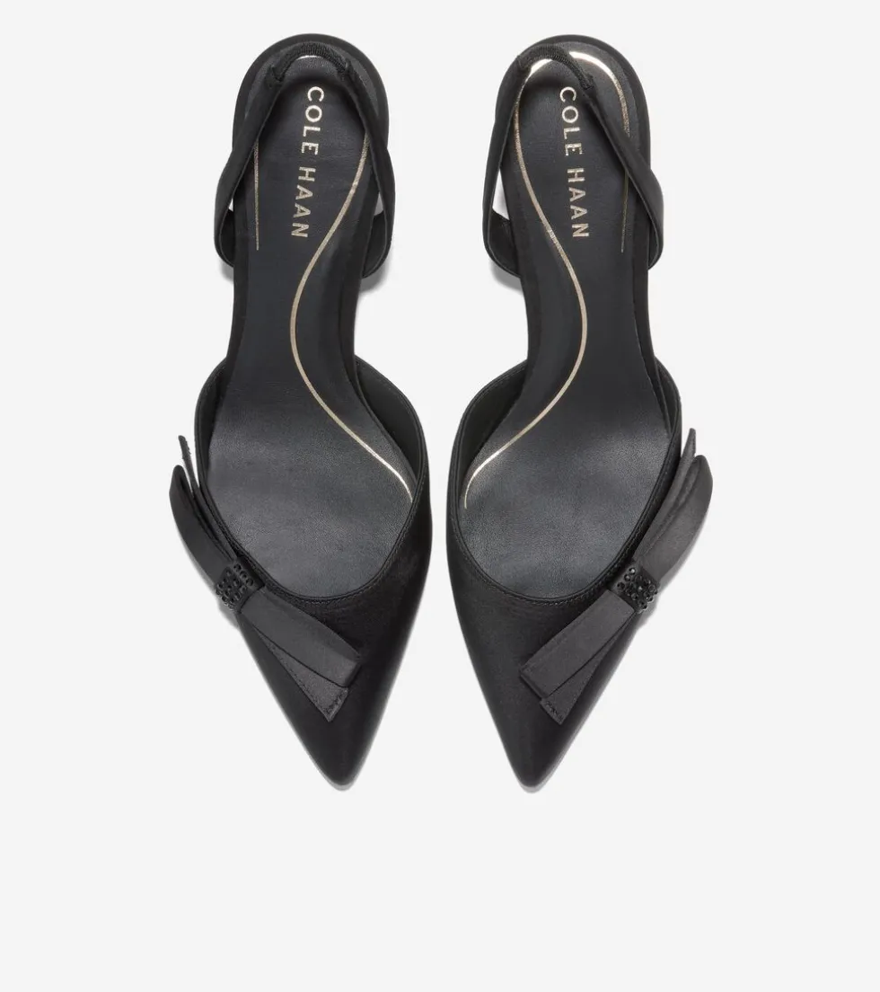 Cole Haan Dress Shoes|Heels & Pumps*Women's Noella Bow Slingback Pumps BlackCrystal