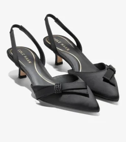 Cole Haan Dress Shoes|Heels & Pumps*Women's Noella Bow Slingback Pumps BlackCrystal