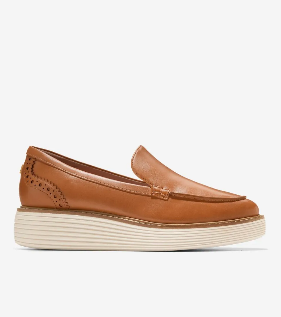 Cole Haan Dress Shoes|Loafers & Drivers*Women's ØriginalGrand Platform Venetian Loafer Pecan-Ivory