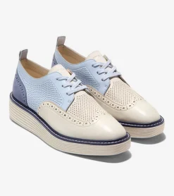 Cole Haan Oxfords*Women's &Oslash;riginalGrand Platform Wingtip Oxfords Heather-FolkstoneGray-Ivory