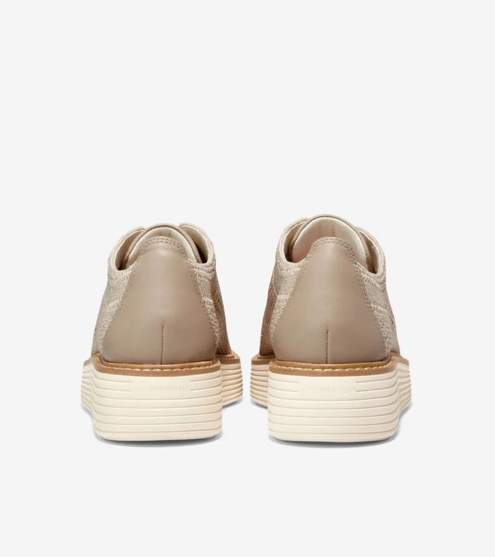 Cole Haan Oxfords*Women's ØriginalGrand Stitchlite™ Platform Wingtip Oxfords RyeKnit-IvoryStitchlite™