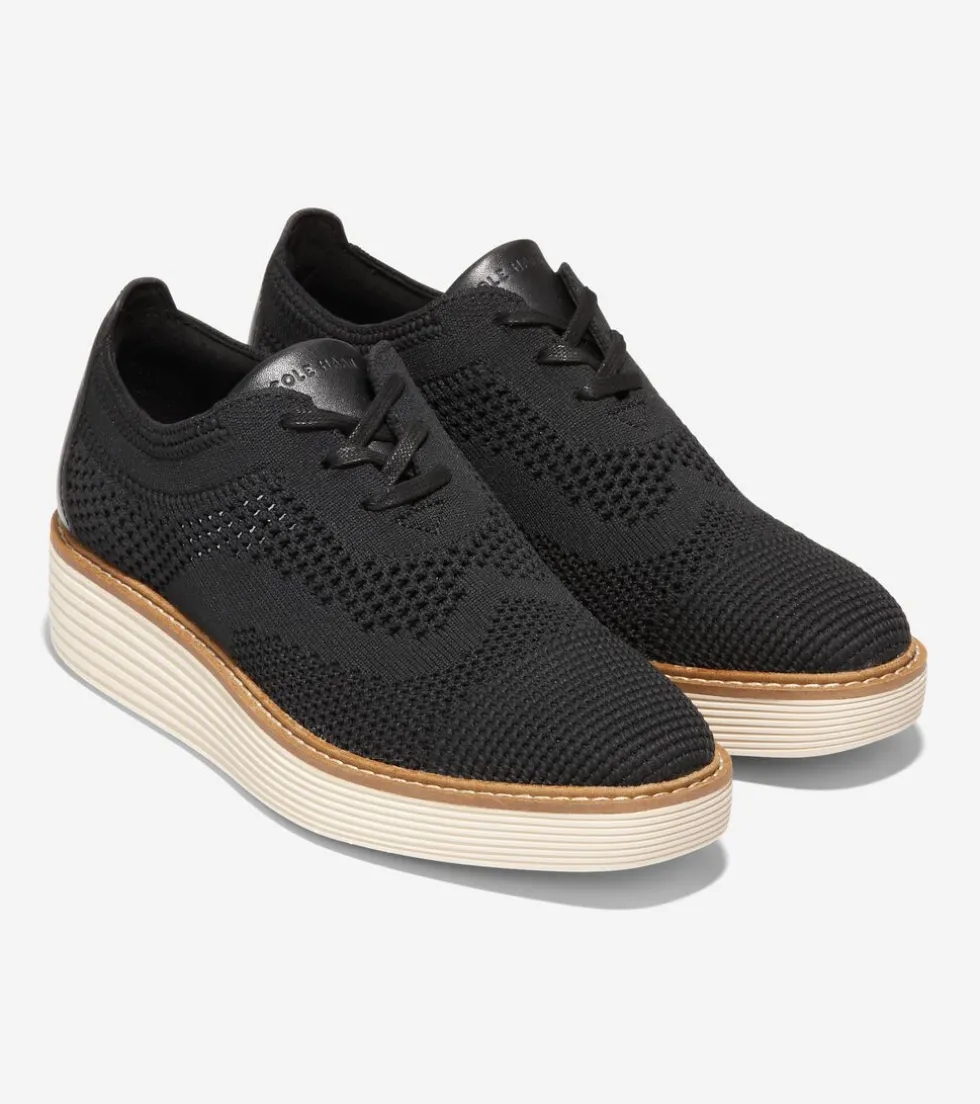 Cole Haan Oxfords*Women's ØriginalGrand Stitchlite™ Platform Wingtip Oxfords BlackStitchlite™-Ivory