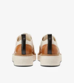 Cole Haan Dress Shoes|Oxfords*Women's &Oslash;riginalGrand Platform Wingtip Oxfords Pecan-Ivory