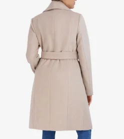 Cole Haan Wool Coats|Trench Coats*Women's Oversized Collar Wrap Coat Bone