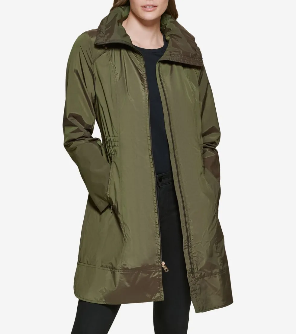 Cole Haan Rain Jackets|Outerwear*Women's Packable Travel Rain Jacket Olive