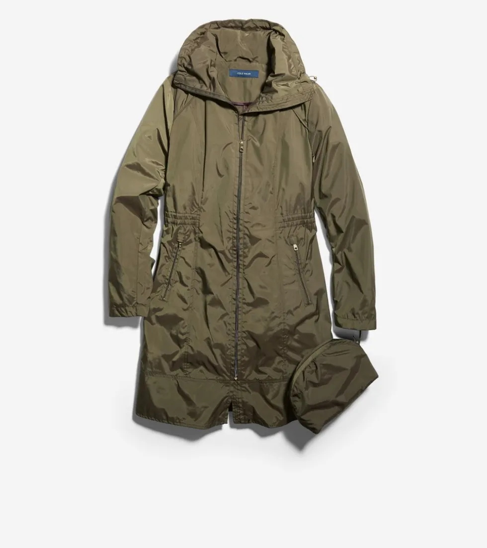Cole Haan Rain Jackets|Outerwear*Women's Packable Travel Rain Jacket Olive