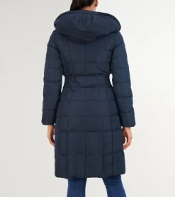 Cole Haan Puffer Jackets|Outerwear*Women's 40" Signature Hooded Taffeta Down Coat Navy