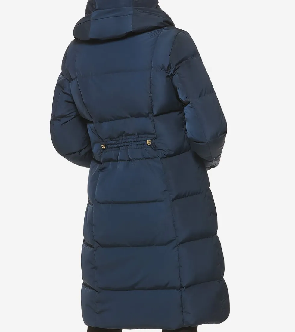 Cole Haan Puffer Jackets|Outerwear*Women's Signature Asymmetrical Collar Convertible Coat 40in Navy