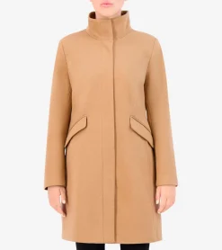 Cole Haan Trench Coats|Outerwear*Women's Soft Twill Zip-Up Coat Beige