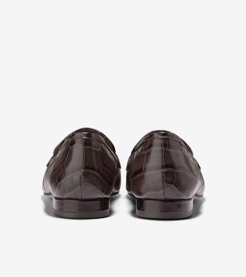 Cole Haan Loafers & Drivers*Women's Tarese Soft Penny Loafers ChocolateCrocPrint