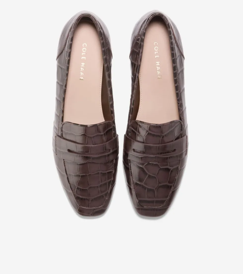 Cole Haan Loafers & Drivers*Women's Tarese Soft Penny Loafers ChocolateCrocPrint