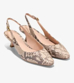 Cole Haan Dress Shoes|Heels & Pumps*Women's Tayla Kitten Heel Slingback Pumps 45MM SnakePrint