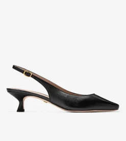 Cole Haan Dress Shoes|Heels & Pumps*Women's Tayla Kitten Heel Slingback Pumps 45MM BlackNappa