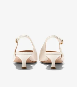 Cole Haan Dress Shoes|Heels & Pumps*Women's Tayla Kitten Heel Slingback Pumps 45MM IvoryNappa