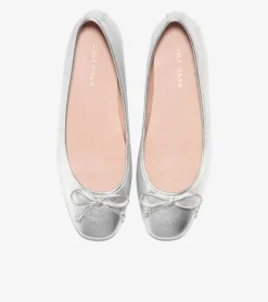 Cole Haan Flats & Ballets*Women's Yara Soft Ballet Flats Silver