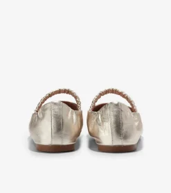 Cole Haan Flats & Ballets*Women's Yvette Mary Jane Ballet Flats SoftGold