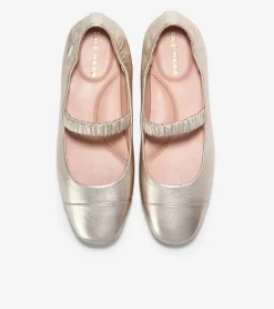 Cole Haan Flats & Ballets*Women's Yvette Mary Jane Ballet Flats SoftGold