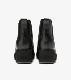 Cole Haan Boots*Women's ZERØGRAND City Wedge Waterproof Chelsea Boots Black