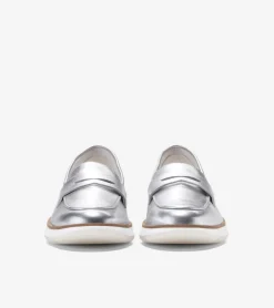 Cole Haan Loafers & Drivers*Women's 4.ZER&Oslash;GRAND Loafers Silver-OpticWhite