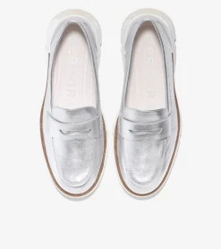 Cole Haan Loafers & Drivers*Women's 4.ZER&Oslash;GRAND Loafers Silver-OpticWhite