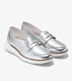 Cole Haan Loafers & Drivers*Women's 4.ZER&Oslash;GRAND Loafers Silver-OpticWhite