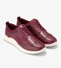 Cole Haan Oxfords*Women's ZER&Oslash;GRAND Meritt Wingtip Oxfords BlackCherry-Ivory