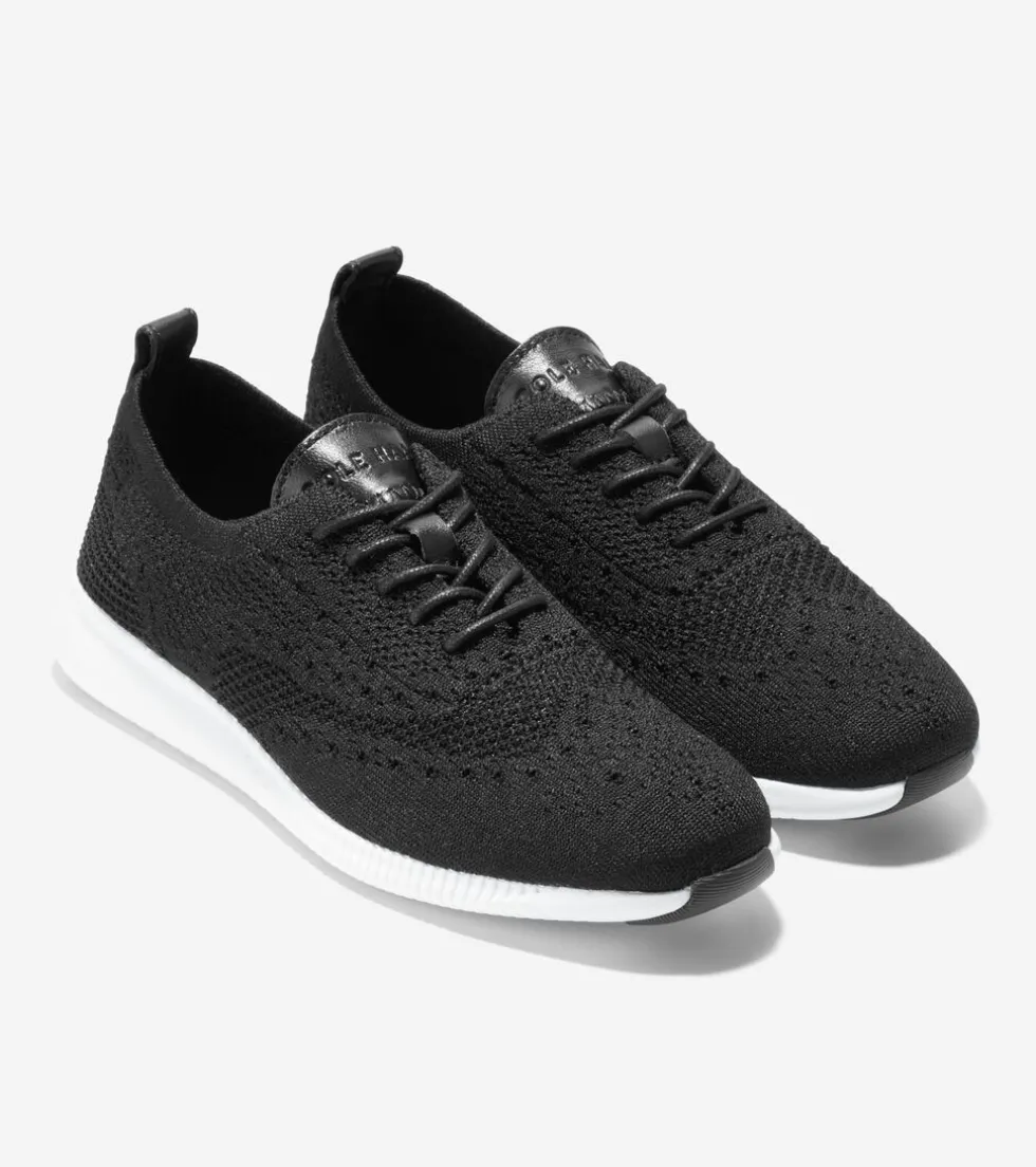 Cole Haan Oxfords*Women's 2.ZERØGRAND Stitchlite™ Wingtip Oxfords BlackStitchlite™-OpticWhite