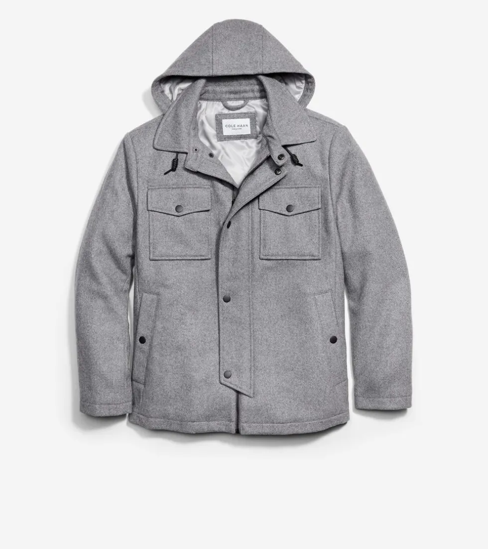 Cole Haan Wool Coats|Outerwear*Wool Twill Field Jacket LightGrey