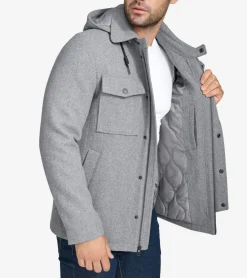 Cole Haan Wool Coats|Outerwear*Wool Twill Field Jacket LightGrey